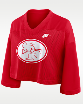 Женские джерси San Francisco 49ers Rewind Fashion Nike Dri-FIT NFL Cropped Jersey
