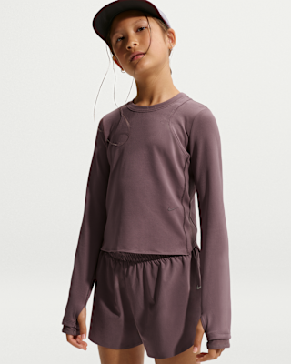 Детские  Nike MAVN Girls' Dri-FIT Ribbed Long-Sleeve Top