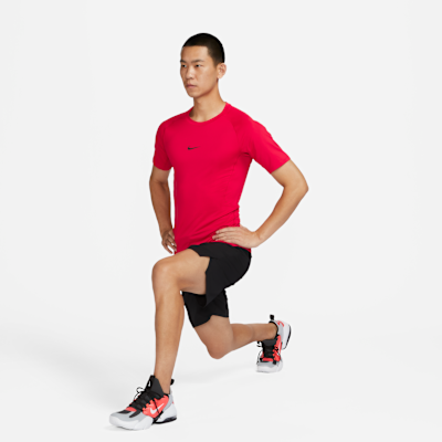 Nike Pro Dri-FIT Sıkı Kesimli Kısa Kollu Erkek Fitness Üstü görsel 5
