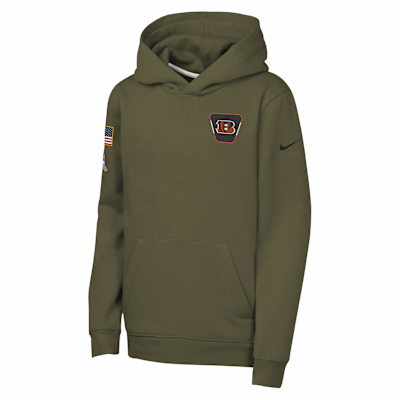Nike Club Fleece NFL Cincinnati Bengals Big Kids' "Salute to Service" Pullover Hoodie
