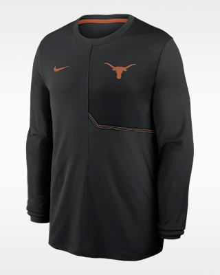Мужские  Texas Sideline Coach Nike Dri-FIT College Long-Sleeve Top