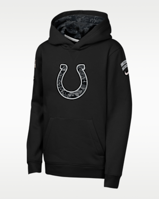 Детское худи Indianapolis Colts Salute to Service Sideline Club Big Kids' Nike NFL Pullover Hoodie