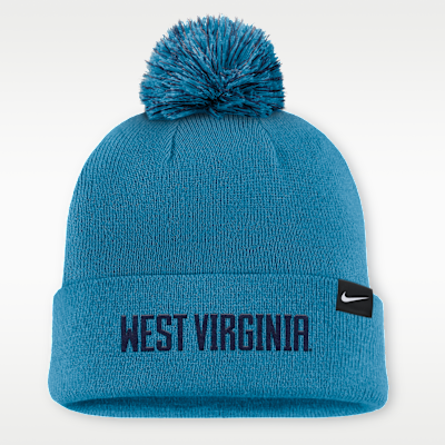 Gorro con dobladillo y pompón universitario Nike para hombre West Virginia Primetime Campus Toned