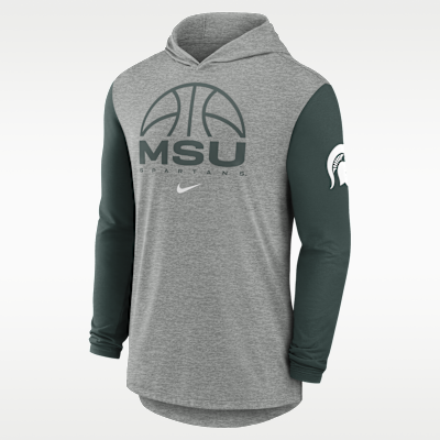 Michigan State Basketball Men's Nike Dri-FIT College Long-Sleeve Hooded T-Shirt
