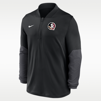 Playera universitaria Nike Dri-FIT de medio cierre para hombre Florida State