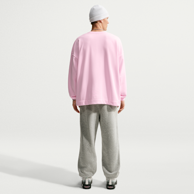 Nike Sportswear Club Oversize Fransız Havlu Kumaşı Crew Yakalı Erkek Sweatshirt'ü görsel 5