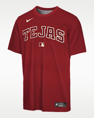 Детская футболка Texas Rangers Authentic Collection City Connect Veloctiy Big Kids' Nike Dri-FIT MLB