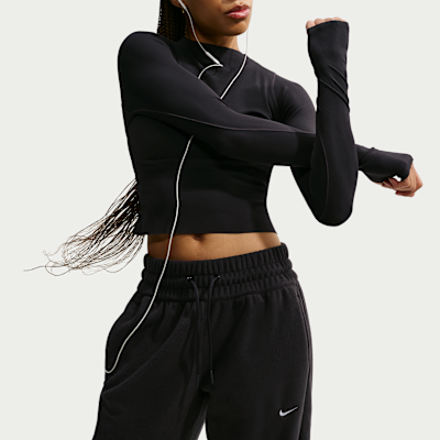 Nike One Therma-FIT Normal Belli Fleece Kadın Jogger görsel 2