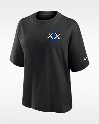 Женская футболка Los Angeles Dodgers Boxy Nike x KAWS MLB