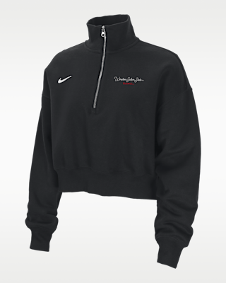 Женские  Nike College Phoenix Fleece (Winston-Salem State University) Cropped 1/4-Zip Pullover