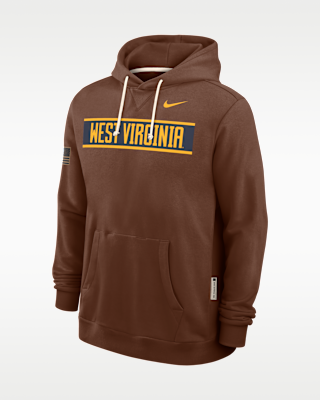 Мужское худи West Virginia 2026 Military Appreciation Standard Issue Nike Dri-FIT College Pullover Hoodie