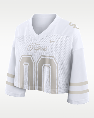 Женские джерси USC Neutral Stance Collection Nike Dri-FIT College Cropped Jersey