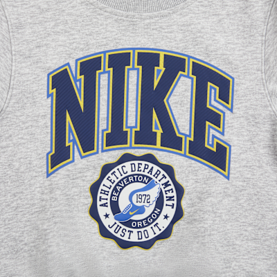 Conjunto de educación física para niños talla pequeña Nike Sportswear Sudadera de cuello redondo con gráfico