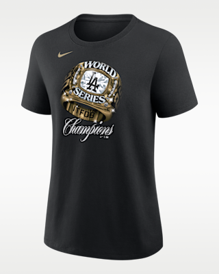 Женская футболка Los Angeles Dodgers 2025 World Series Champion Gold Series Nike MLB