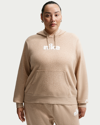 Женское худи Nike Sportswear Club Fleece Graphic Pullover Hoodie (Plus Size)