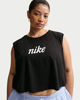 Женские  Nike Sportswear Club Loose Cropped Tank Top (Plus Size)