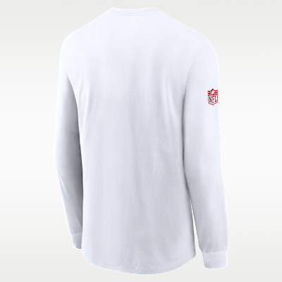 Playera de manga larga Nike Dri-FIT de la NFL para hombre Kansas City Chiefs Sideline Team Issue