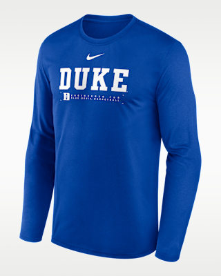 Мужская футболка Duke Courtside Basketball Shootaround Legend Nike Dri-FIT College Long-Sleeve для баскетбола
