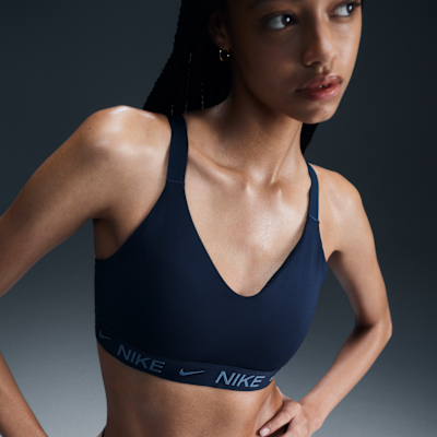 Спортивное бра Indy Medium Adjustable, уплотнённая чашка — Nike