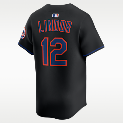 Jersey Nike Dri-FIT ADV de la MLB Limited para hombre Francisco Lindor New York Mets