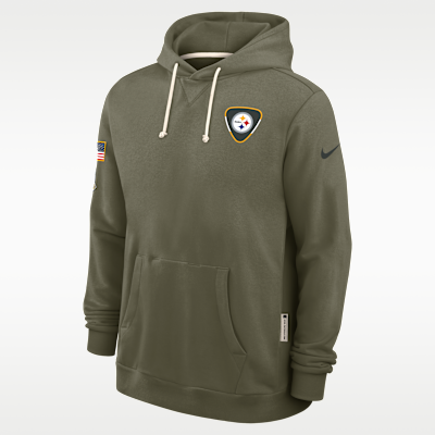 Sudadera con gorro sin cierre Nike Dri-FIT de la NFL para hombre Pittsburgh Steelers Salute to Service Sideline Dominant Force
