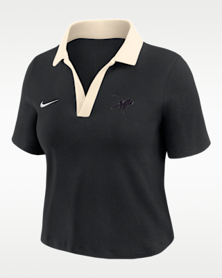 Женские шорты Nike College (Prairie Vew A&M University) Short-Sleeve Polo Crop Top