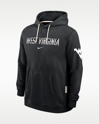Мужское худи West Virginia Sideline Standard Issue Nike Dri-FIT College Pullover Hoodie