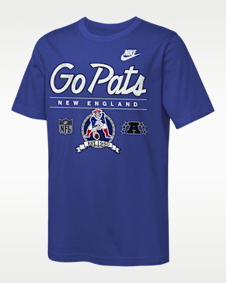 Детская футболка New England Patriots Rewind Hometown Slub Big Kids' Nike Dri-FIT NFL