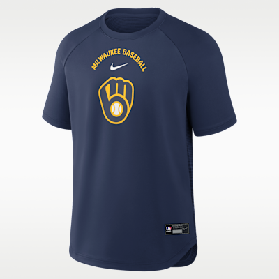 Milwaukee Brewers Authentic Collection Batting Practice Pregame Men's Nike Dri-FIT MLB Top