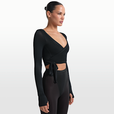 NikeSKIMS Stretch Knit Women's Long-Sleeve Wrap Top