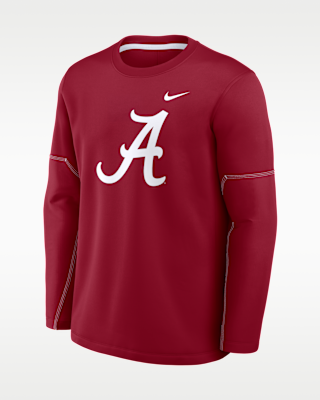 Мужская футболка Alabama Sideline Coaches Nike Therma-FIT College Long-Sleeve