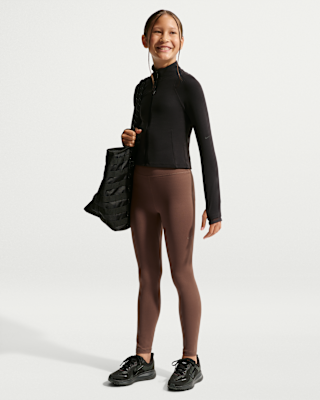 Детские тайтсы Nike Mavn Girls' High-Waisted Full-Length Leggings