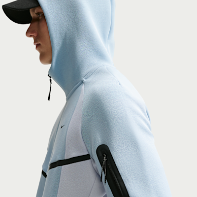 Nike Tech Renk Bloklu Tam Boy Fermuarlı Fleece Windrunner Erkek Ceketi görsel 3