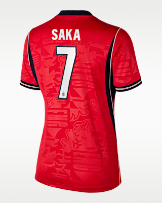 Женские джерси Bukayo Saka England National Team 2026 Stadium Away Nike Dri-FIT Soccer Jersey