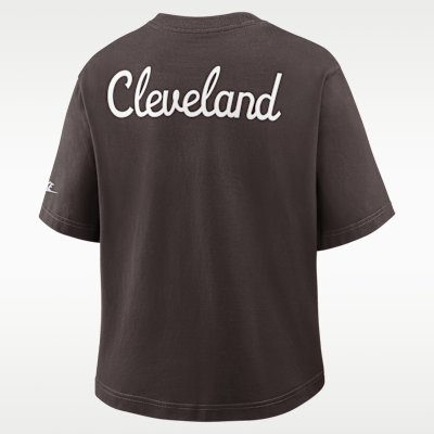Cleveland Browns Rewind Pocket Boxy Women's Nike NFL T-Shirt