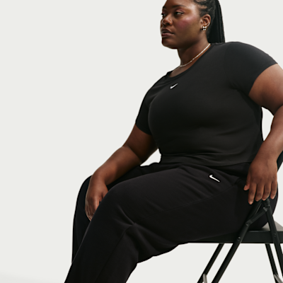 Nike Studio Fleece Orta Ağırlıklı Oversize Yüksek Belli Dar Paçalı Kadın Eşofman Altı görsel 4