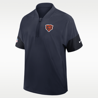 Chicago Bears Sideline Coach Men's Nike NFL 1/2-Zip Short-Sleeve Jacket