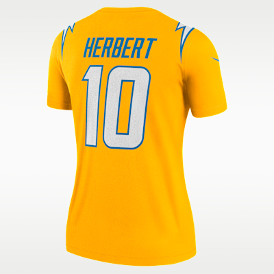 Jersey Nike Dri-FIT de la NFL Legend para mujer Justin Herbert Los Angeles Chargers