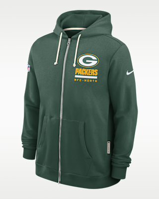 Мужское худи Green Bay Packers Utility Player Sideline Nike Dri-FIT NFL Full-Zip Hoodie