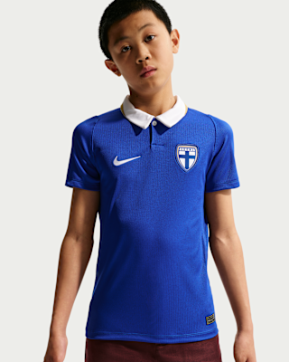 Детские джерси Finland 2026 Stadium Away Big Kids' Nike Dri-FIT Soccer Replica Jersey