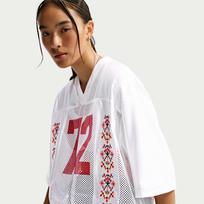 Nike Sportswear Bol Kesimli Kısa Kollu Grafikli Kadın Forması görsel 3