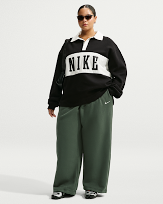 Женские  Nike Studio Fleece Medium Weight Mid-Rise Wide-Leg Pants