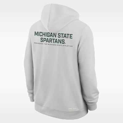 Sudadera con gorro universitaria Nike Dri-FIT de cierre completo para hombre Michigan State Sideline