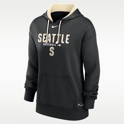 Seattle Mariners Authentic Collection Alt Logo Women's Nike Therma MLB Pullover Hoodie