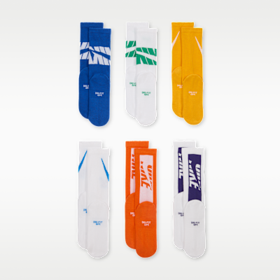 Calcetines largos con amortiguación para niños Nike Everyday (6 pares)