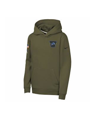 Детское худи Nike Club Fleece NFL Detroit Lions Big Kids' "Salute to Service" Pullover Hoodie