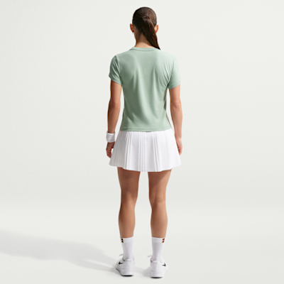 NikeCourt Klasik Stil Kısa Kollu Kadın Tenis Tişörtü görsel 5