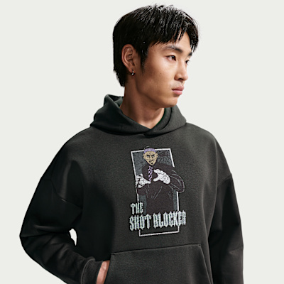 LeBron "Hurt Feelings" เสื้อบาสเก็ตบอลมีฮู้ดแบบสวมผู้ชาย Therma-FIT ขนปุย