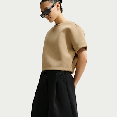Nike Pregame Fleece Oversize Normal Belli Kadın Şortu görsel 4