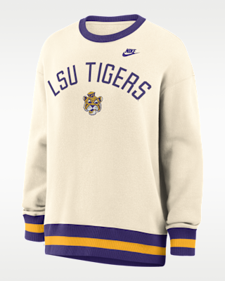 Женские LSU Legacy Nike College Oversized Pullover Crew